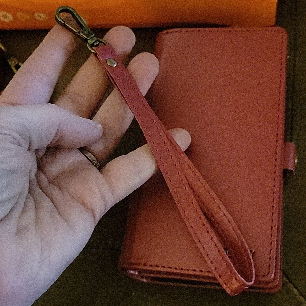 Red iPhone 11 Zipper Wallet Cell Phone Case Pleather